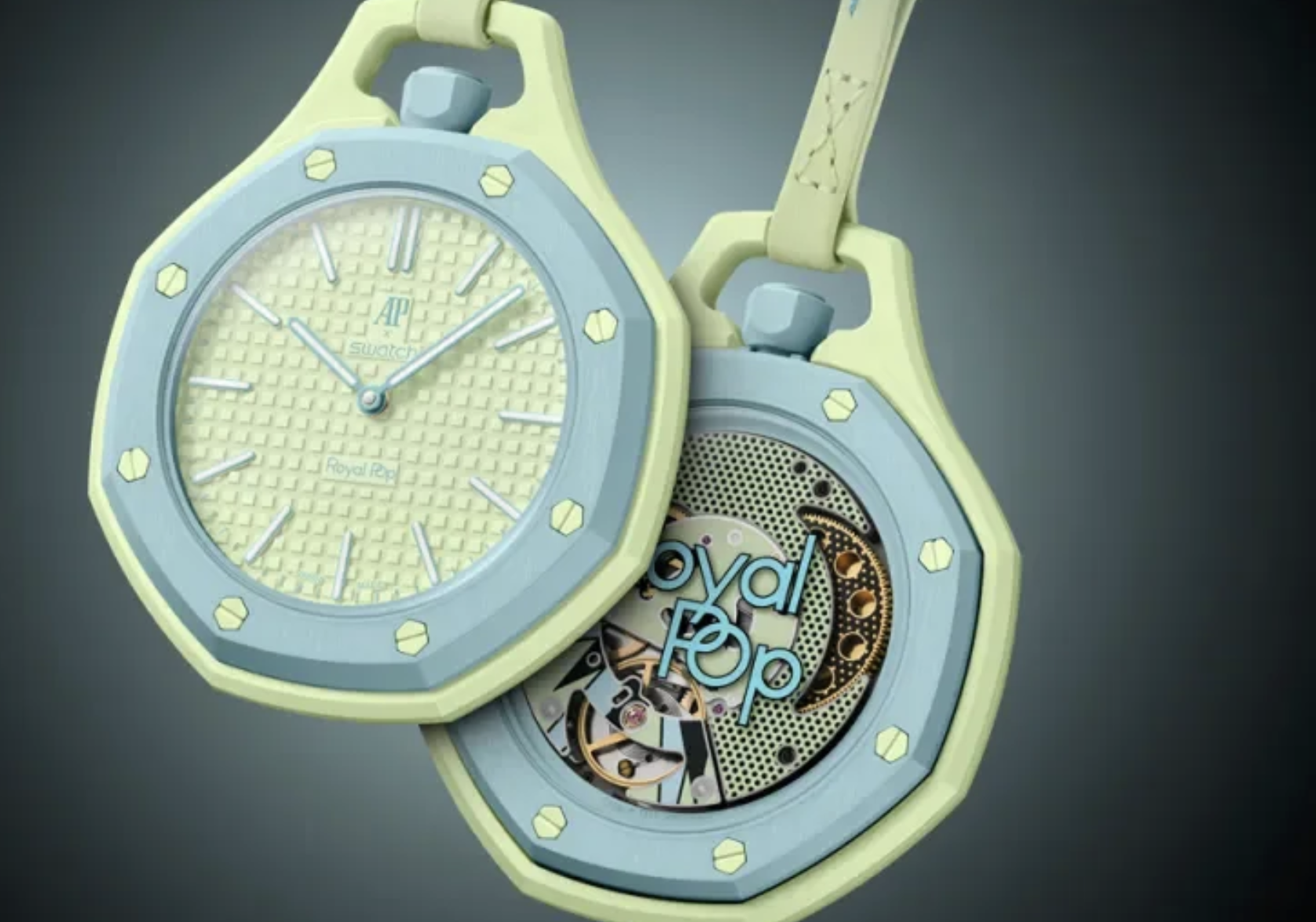 Royal Pop Butter Pastel pocket watch